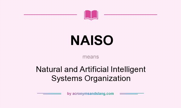 What does NAISO mean? It stands for Natural and Artificial Intelligent Systems Organization