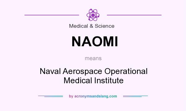 What does NAOMI mean? It stands for Naval Aerospace Operational Medical Institute