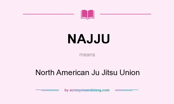 What does NAJJU mean? It stands for North American Ju Jitsu Union