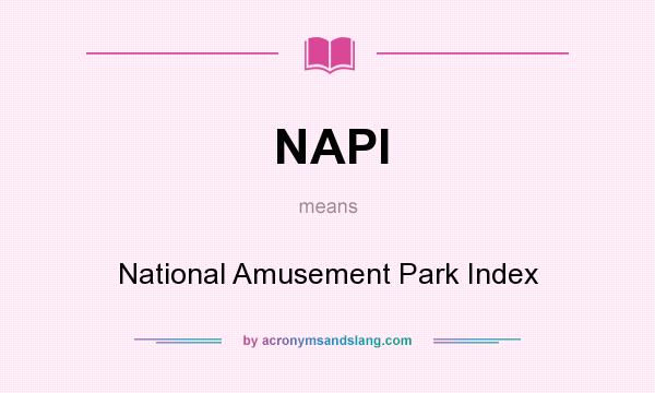 What does NAPI mean? It stands for National Amusement Park Index