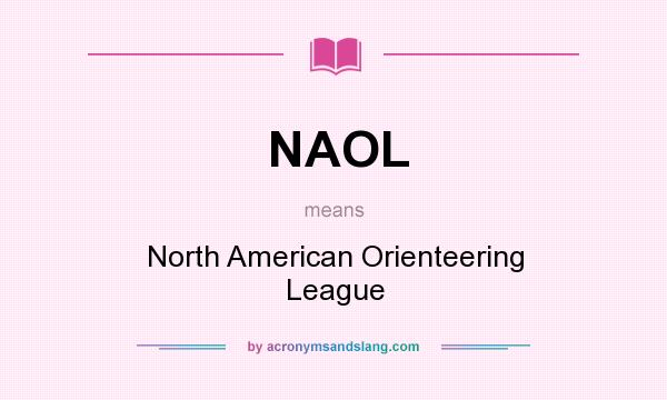 What does NAOL mean? It stands for North American Orienteering League
