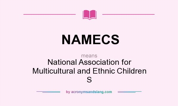 What does NAMECS mean? It stands for National Association for Multicultural and Ethnic Children S