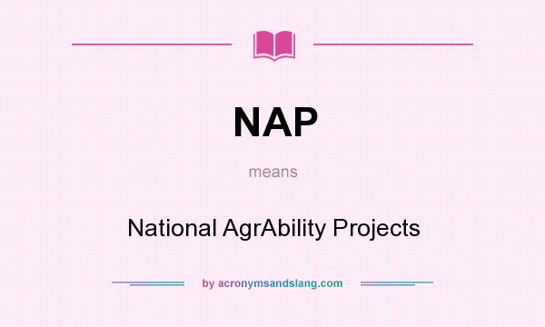 What does NAP mean? It stands for National AgrAbility Projects