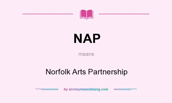 What does NAP mean? It stands for Norfolk Arts Partnership