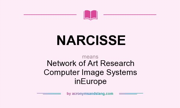 What does NARCISSE mean? It stands for Network of Art Research Computer Image Systems inEurope