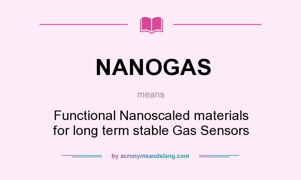 What does NANOGAS mean? It stands for Functional Nanoscaled materials for long term stable Gas Sensors