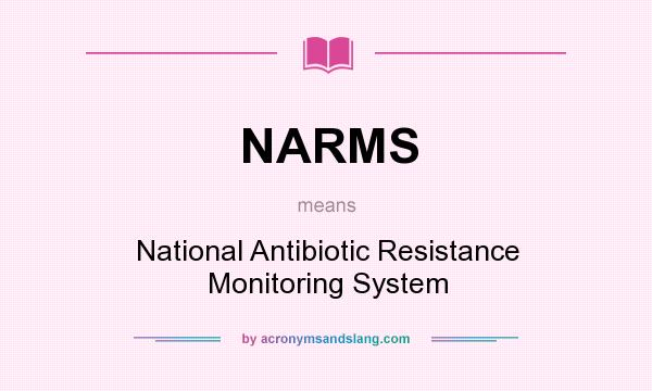 What does NARMS mean? It stands for National Antibiotic Resistance Monitoring System