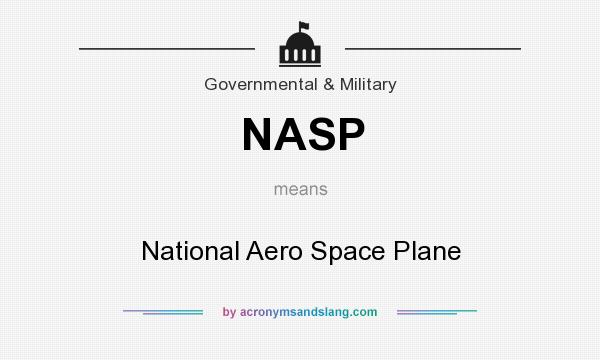 What does NASP mean? It stands for National Aero Space Plane