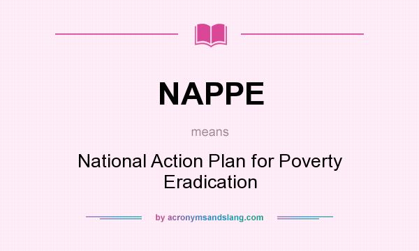 What does NAPPE mean? It stands for National Action Plan for Poverty Eradication