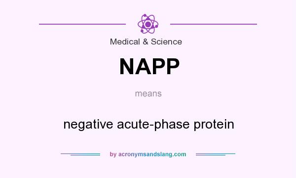 What does NAPP mean? It stands for negative acute-phase protein