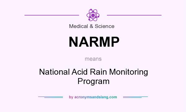 What does NARMP mean? It stands for National Acid Rain Monitoring Program
