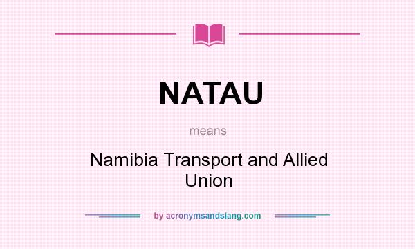 What does NATAU mean? It stands for Namibia Transport and Allied Union
