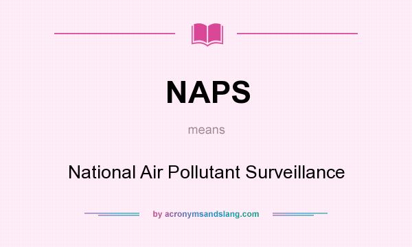 What does NAPS mean? It stands for National Air Pollutant Surveillance