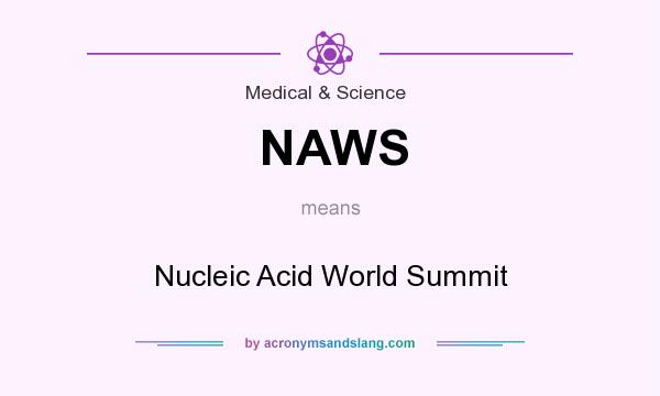 What does NAWS mean? It stands for Nucleic Acid World Summit