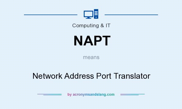 What does NAPT mean? It stands for Network Address Port Translator