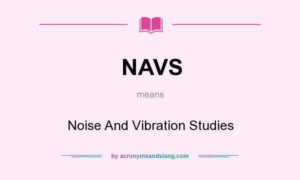 What does NAVS mean? It stands for Noise And Vibration Studies