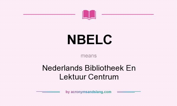 What does NBELC mean? It stands for Nederlands Bibliotheek En Lektuur Centrum