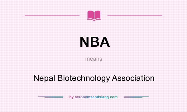 What does NBA mean? It stands for Nepal Biotechnology Association