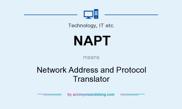 What does NAPT mean? It stands for Network Address and Protocol Translator