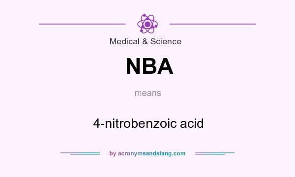 What does NBA mean? It stands for 4-nitrobenzoic acid