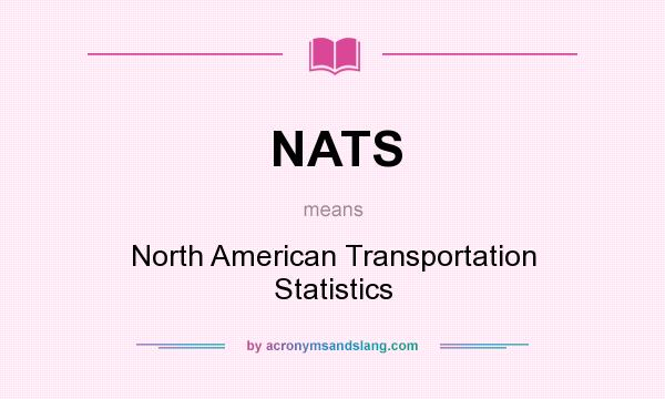 What does NATS mean? It stands for North American Transportation Statistics