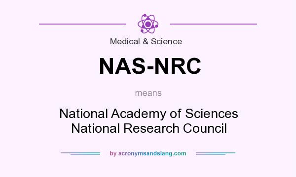 What does NAS-NRC mean? It stands for National Academy of Sciences National Research Council