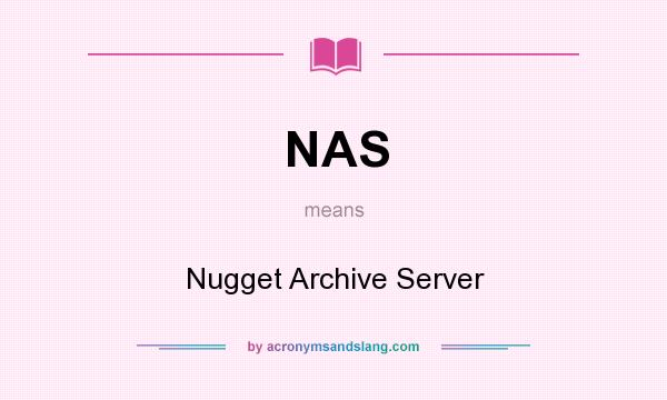 What does NAS mean? It stands for Nugget Archive Server