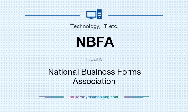 What does NBFA mean? It stands for National Business Forms Association