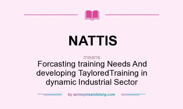 What does NATTIS mean? It stands for Forcasting training Needs And developing TayloredTraining in dynamic Industrial Sector
