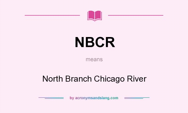 What does NBCR mean? It stands for North Branch Chicago River