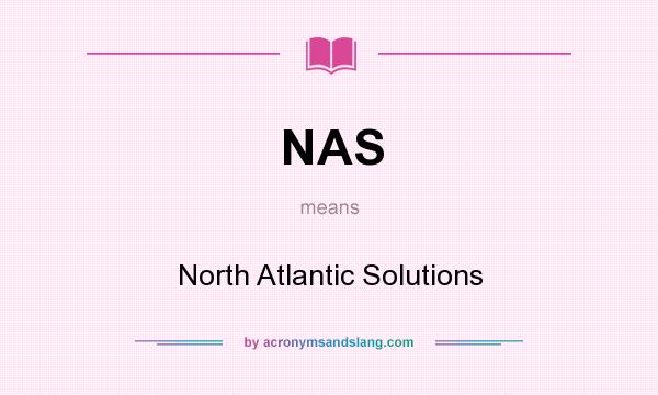 What does NAS mean? It stands for North Atlantic Solutions