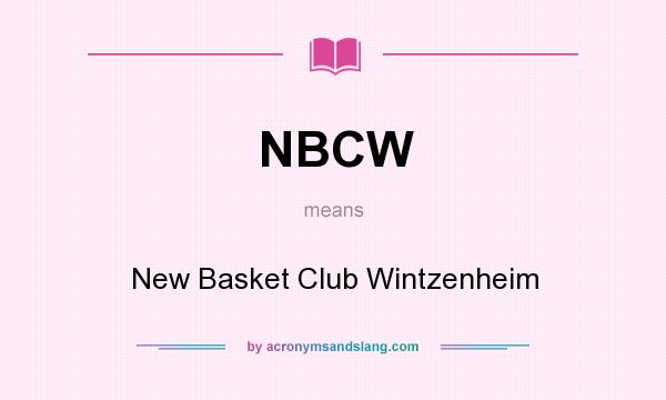 What does NBCW mean? It stands for New Basket Club Wintzenheim
