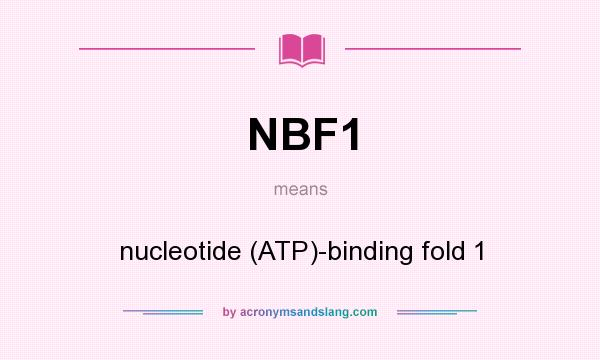 What does NBF1 mean? It stands for nucleotide (ATP)-binding fold 1