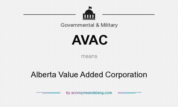 What does AVAC mean? It stands for Alberta Value Added Corporation