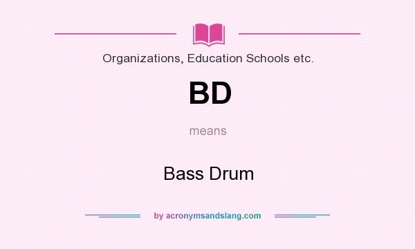 What does BD mean? It stands for Bass Drum