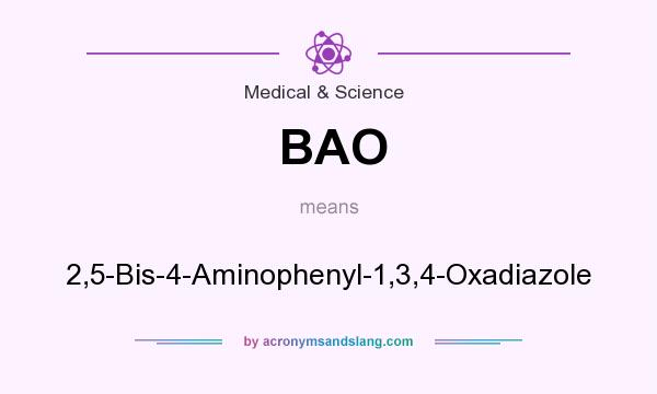 What does BAO mean? It stands for 2,5-Bis-4-Aminophenyl-1,3,4-Oxadiazole
