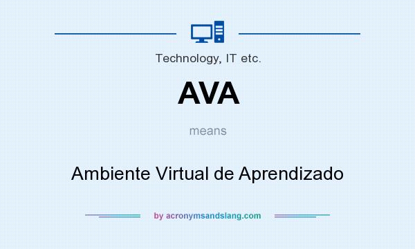 What does AVA mean? It stands for Ambiente Virtual de Aprendizado