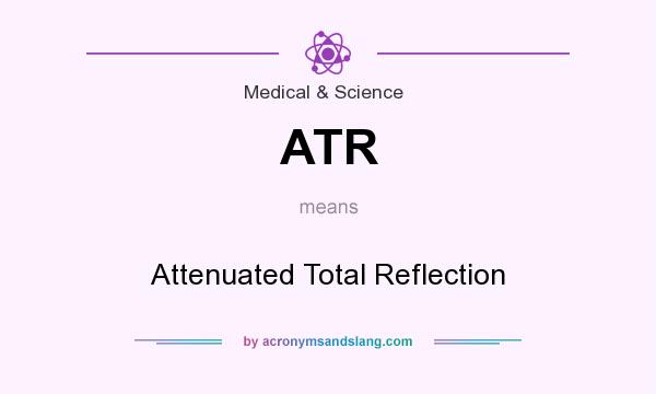 What does ATR mean? It stands for Attenuated Total Reflection