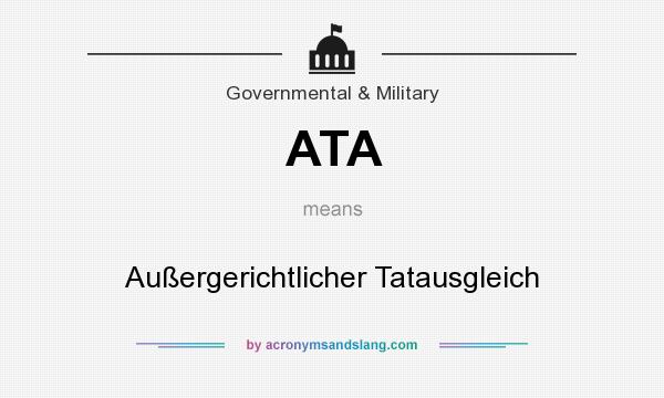 What does ATA mean? It stands for Außergerichtlicher Tatausgleich