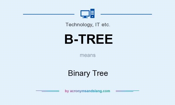 What does B-TREE mean? It stands for Binary Tree