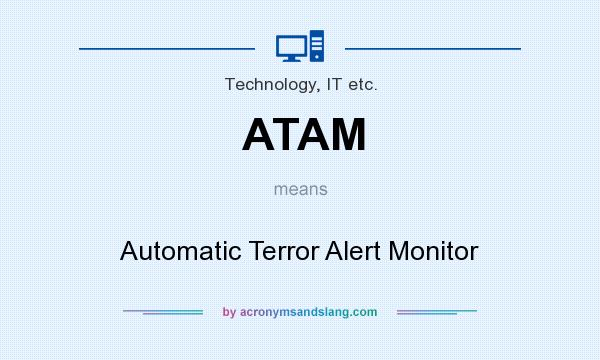 What does ATAM mean? It stands for Automatic Terror Alert Monitor