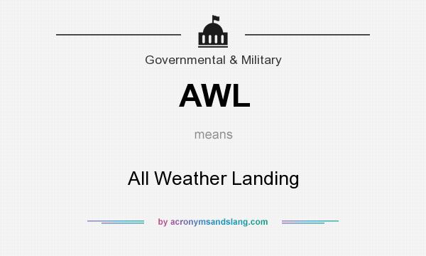 What does AWL mean? It stands for All Weather Landing