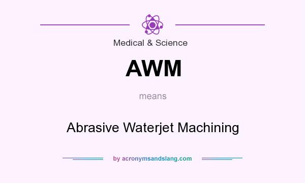 What does AWM mean? It stands for Abrasive Waterjet Machining