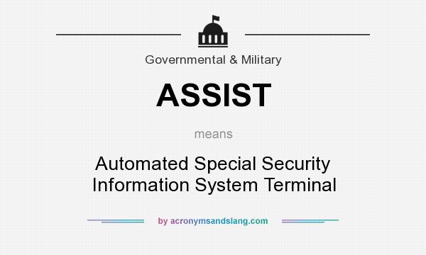 What does ASSIST mean? It stands for Automated Special Security Information System Terminal