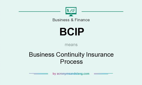What does BCIP mean? It stands for Business Continuity Insurance Process