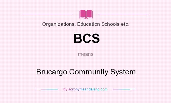 What does BCS mean? It stands for Brucargo Community System