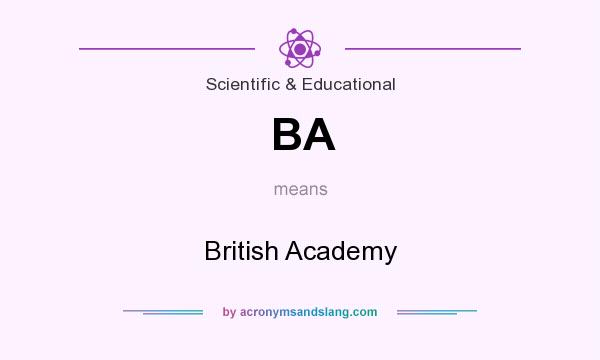 What does BA mean? It stands for British Academy