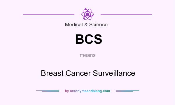 What does BCS mean? It stands for Breast Cancer Surveillance