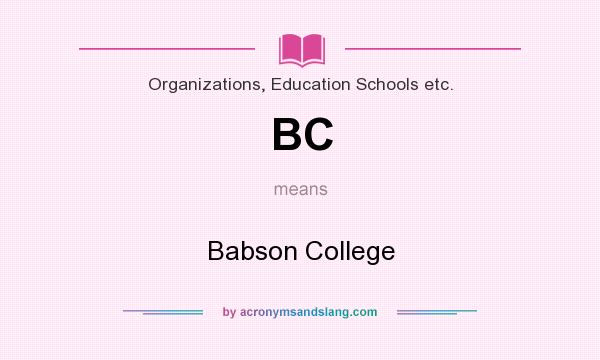What does BC mean? It stands for Babson College