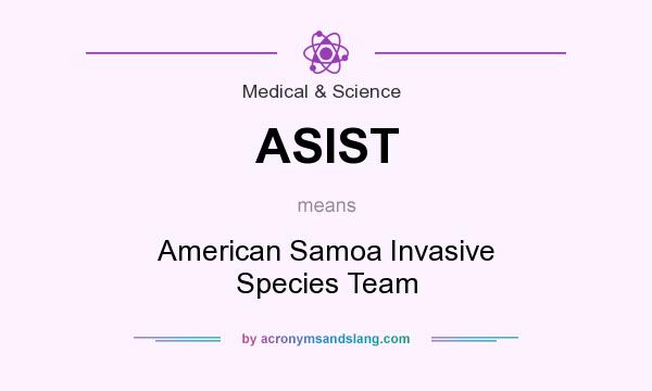 What does ASIST mean? It stands for American Samoa Invasive Species Team